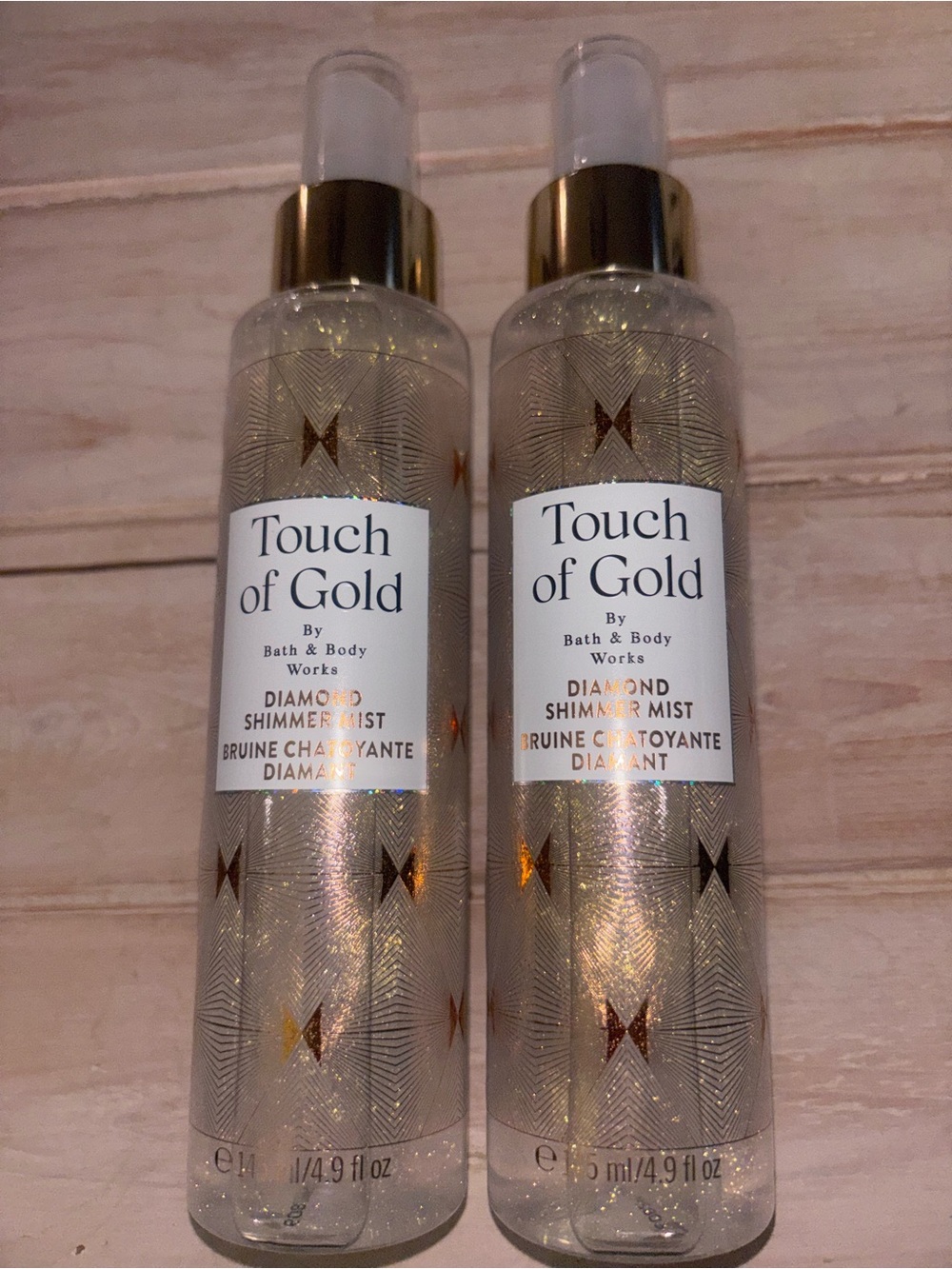 Bath & Body Works Touch of Gold Diamond Shimmer Mist - set of 2